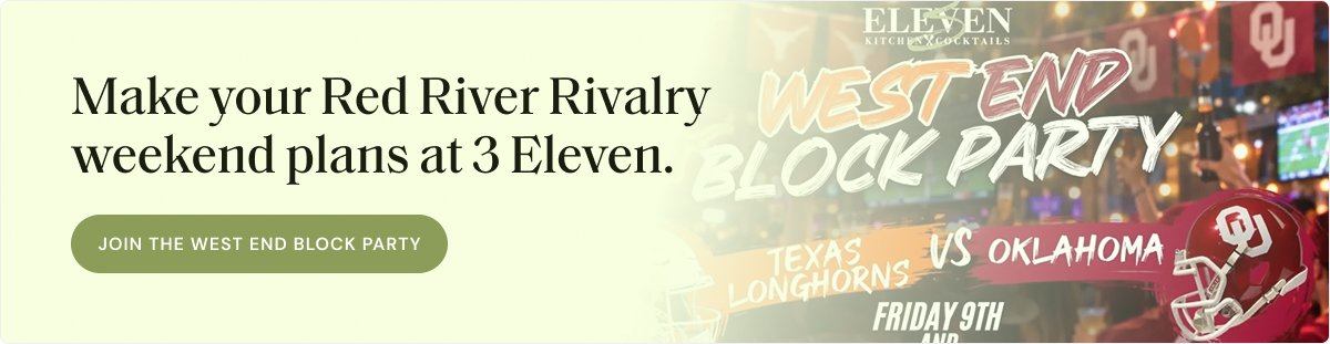 Make your Red River Rivalry weekend plans at 3 Eleven.